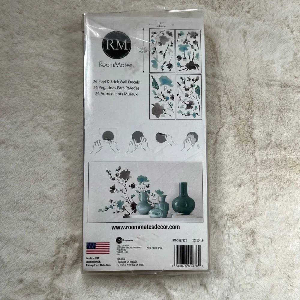 Target Roommates Watercolor Bird & Flower Wall Decals